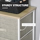 image 5 of HOMCOM 3-Tier Storage Dresser Tower with Adjustable Feet Steel Frame
