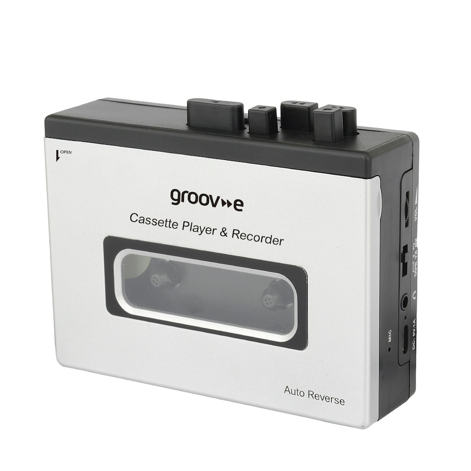image 1 of Groov-e GVPS530SR Retro Series Personal Cassette Player/Recorder with Bluetooth - Silver
