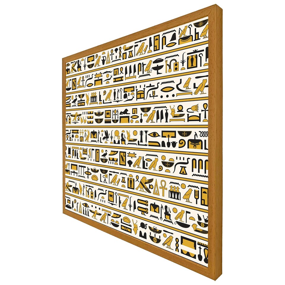 image 1 of Ancient egyptian hieroglyphs (Picture Frame) Grey | L