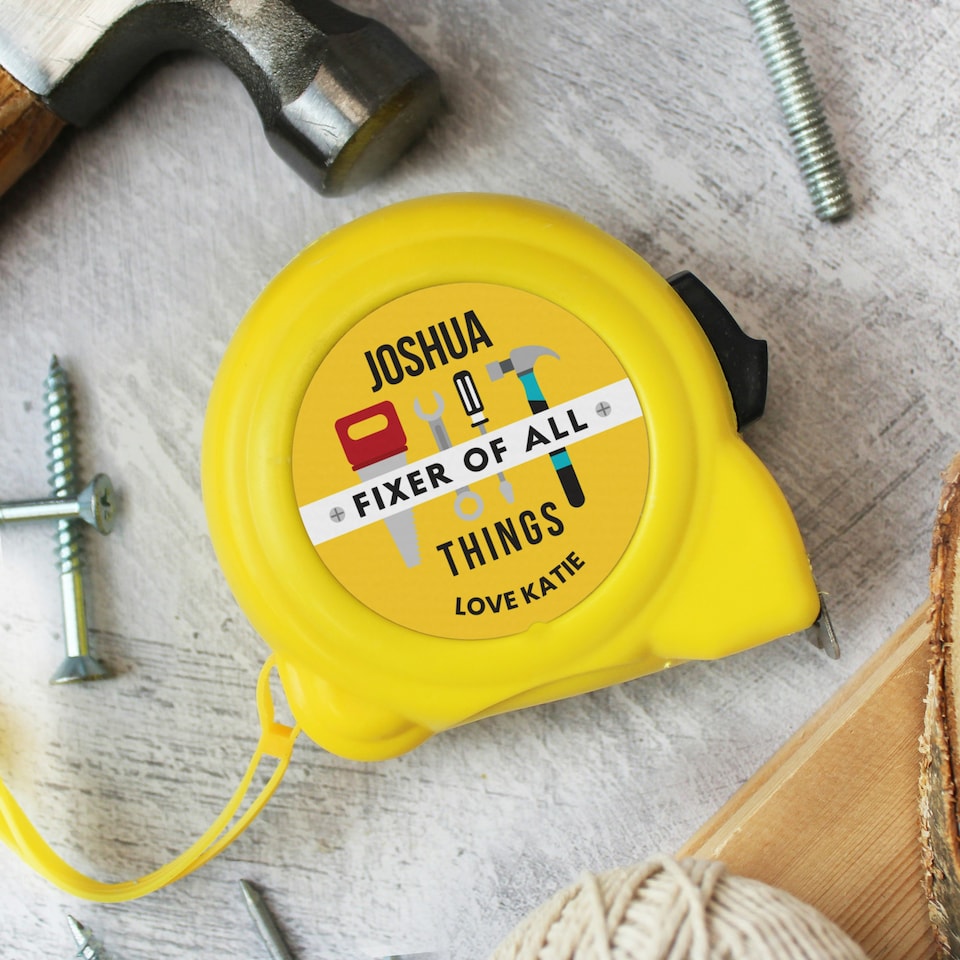 image 1 of Personalised Fixer of All Things Tape Measure