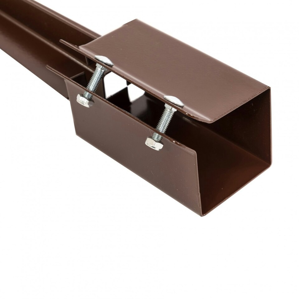image 1 of Oypla 4x Heavy Duty Drive Down Fence Post Anchor Spike Grip Holder - 100 x 750mm Brown
