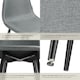 image 5 of Bar Stool Willow with backrest, upholstery and woven cover - Set of 2 Grey | Dark Grey/Black