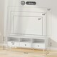 image 3 of HOMCOM TV Unit, TV Cabinet for up to 75", with Drawers, Shelves, White White
