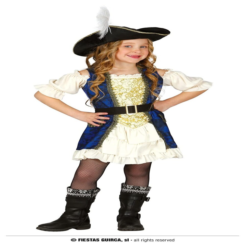 Fancy Dress Child Captain Black White - 7-9 Years