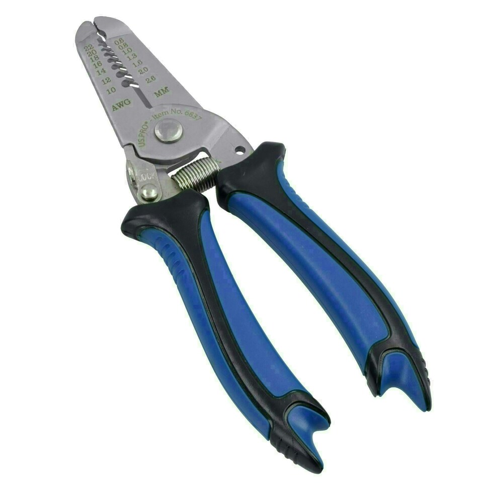 image 1 of Stainless Steel Electrical Wire Strippers Cutters for Wire 0.6mm - 2.6mm 7in Long