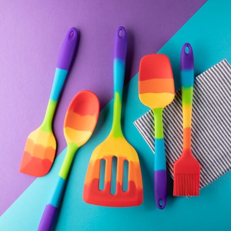 image 1 of Taylor's Eye Witness Large Rainbow Silicone Brush