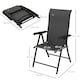 image 5 of Outsunny Set of 2 Outdoor Rattan Folding Chair Set w/ Adjustable Backrest Grey