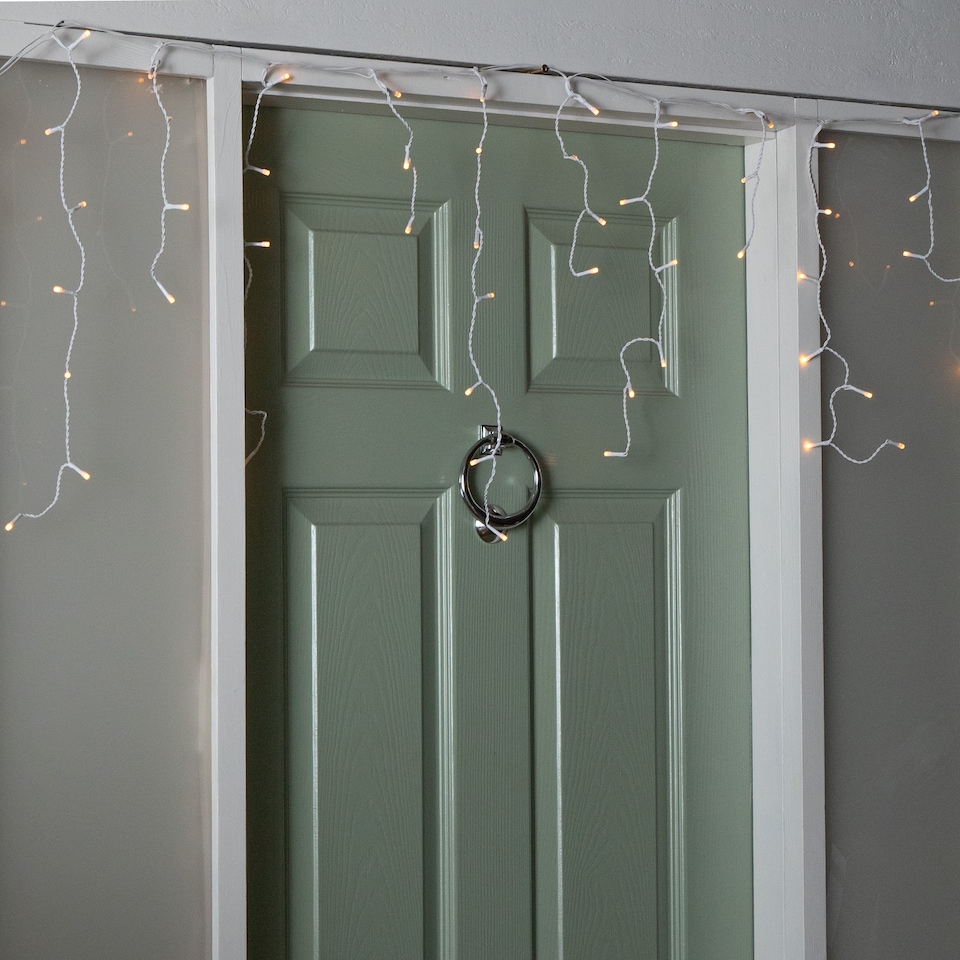 image 1 of 16m 640 LED Frosted IcicleBrights Christmas String Lights in Vintage Gold