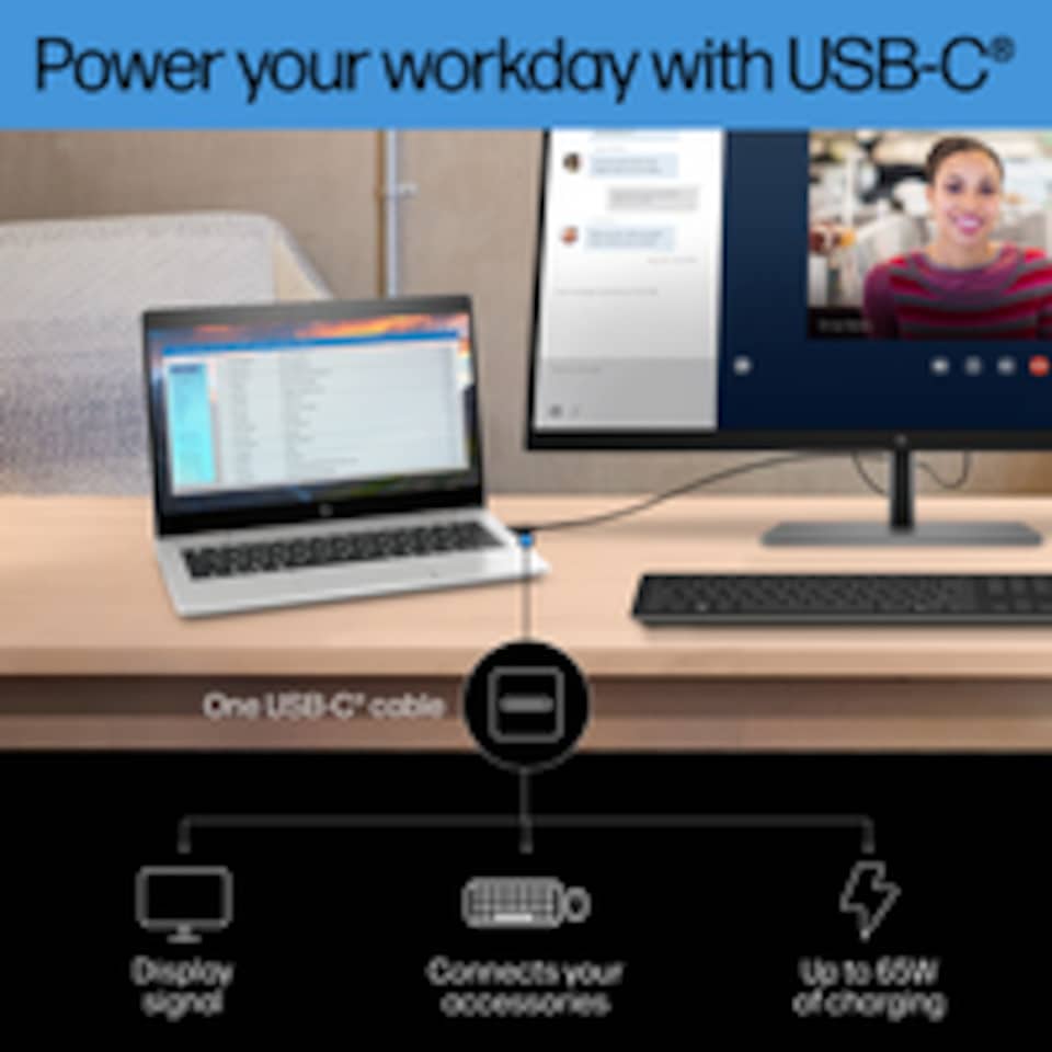 image 1 of HP E32k G5 4K USB-C Monitor, 80 cm (31.5"), 3840 x 2160 pixels, 4K Ultra HD, LCD, 5 ms, Black | Black | Black | 69.7 cm