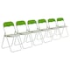 image 1 of Harbour Housewares Coloured Padded Folding Chairs - Green - Pack of 6 | Green | Green