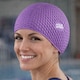 image 3 of Ladies Bombastic Swimming Cap | Long Hair Soft Latex Comfortable Fit Cap | Purple | Purple | One Size | 1