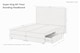 image 5 of Sloomy Manhattan Pebble Plush Divan Bed Base 2 Drawers Same Side With 54 Inch Floor Standing Headboard | Brown | Pebble | Super King | 1