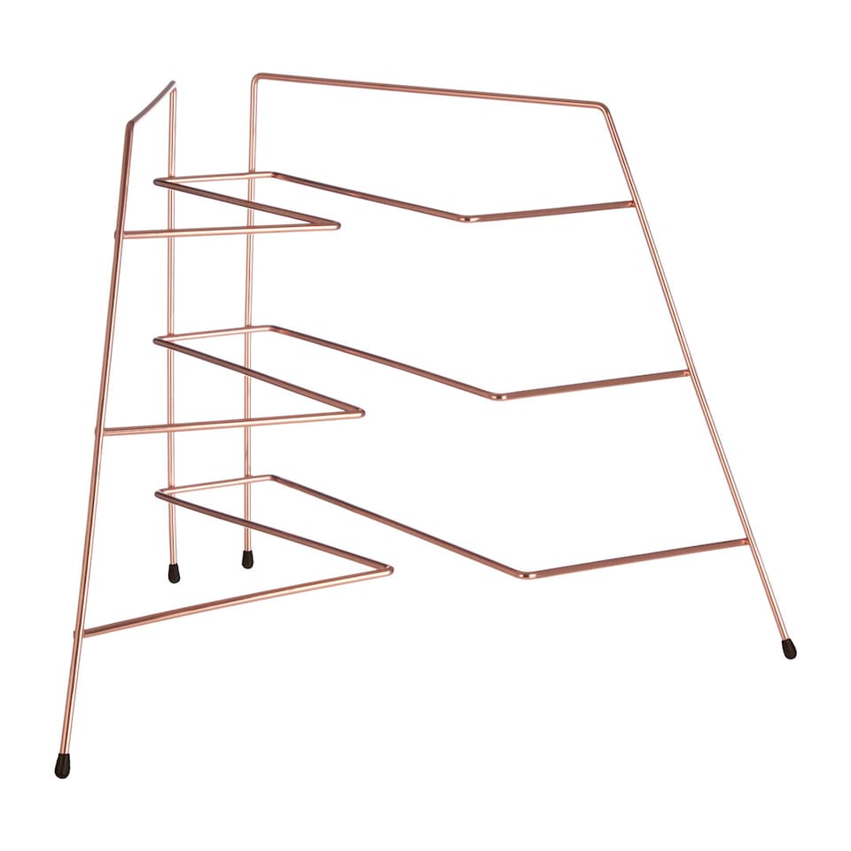 image 1 of Rowan Copper Plated Corner Plate Rack | Gold