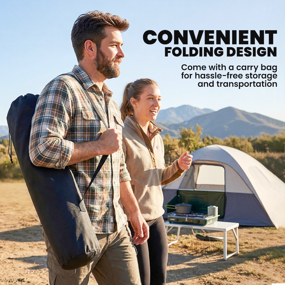 image 1 of Outsunny Camping Chair Padded with Side Pocket | Blue | Dark Blue, Dark Grey | One Size