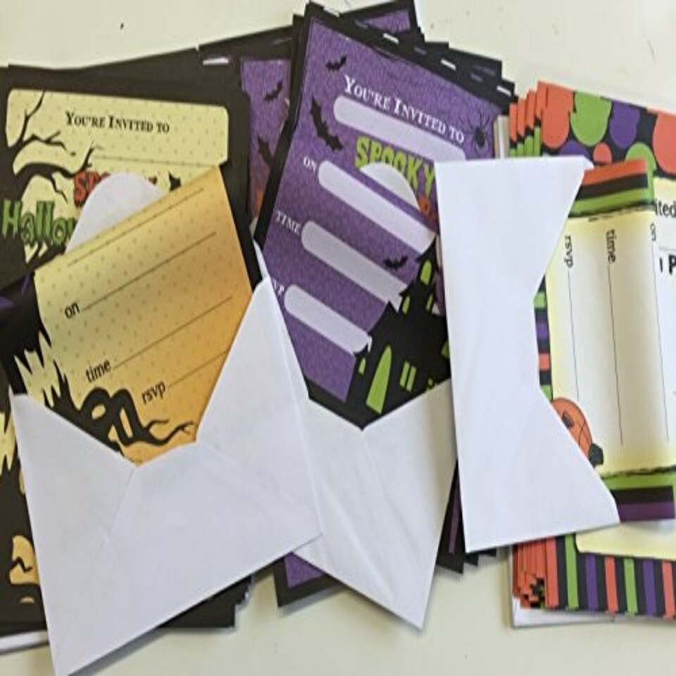 image 1 of Pack of 20 Halloween Invitations & Envelopes