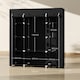 image 7 of HOMCOM Fabric Wardrobe with 10 Shelves 1 Hanging Rail Foldable Closets Black