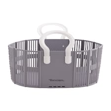 Living and Home Foldable Plastic Laundry Basket, Grey | Grey