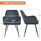 image 3 of Yaheetech Set of 2 Upholstered Dining Chairs with Velvet Fabric Grey | Dark Grey