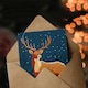 image 3 of Reindeer Winter Forest Arctic Snow Blank For Him Or Her Art Xmas Festive Christmas Card