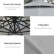image 5 of Outsunny 3(m) Cantilever Parasol Hanging Banana Umbrella w/ lights, Light Grey
