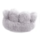 image 2 of Living and Home 60cm Soft Plush Pet Bed, Grey Grey | M