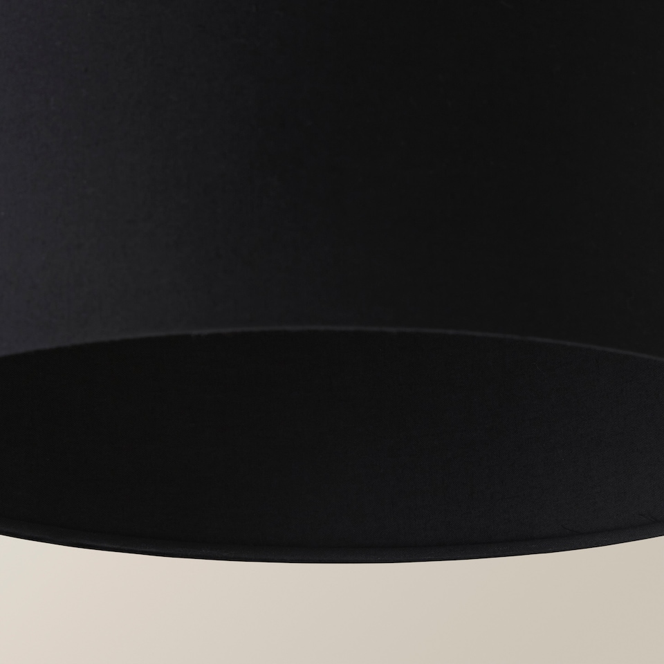 image 1 of ValueLights Reni Black Fabric Small Drum Shade | Black