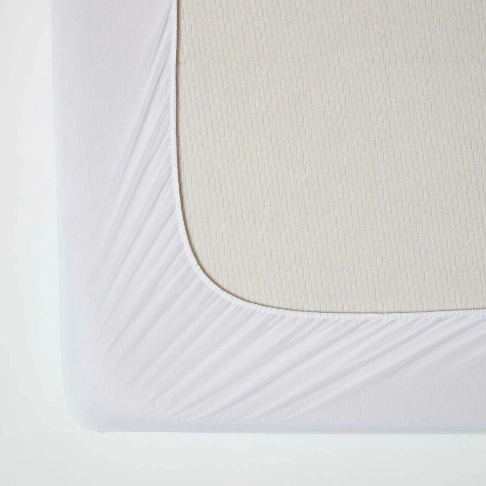 image 1 of Homescapes Terry Towelling Waterproof Mattress Protector - Small Double | White | Small Double