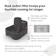 image 3 of Cat Mate Three-level Cat & Small Dog Pet Water Drinking Fountain Dark Grey (335G) Grey