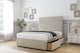 image 4 of Sloomy Manhattan Cream Plush Divan Bed Base No Drawers With 26 Inch Strutted Headboard | Cream | Cream | Small Single | 1