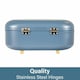 image 2 of CALITEK Bread Bin with Bamboo Feet Carbon Steel Blue