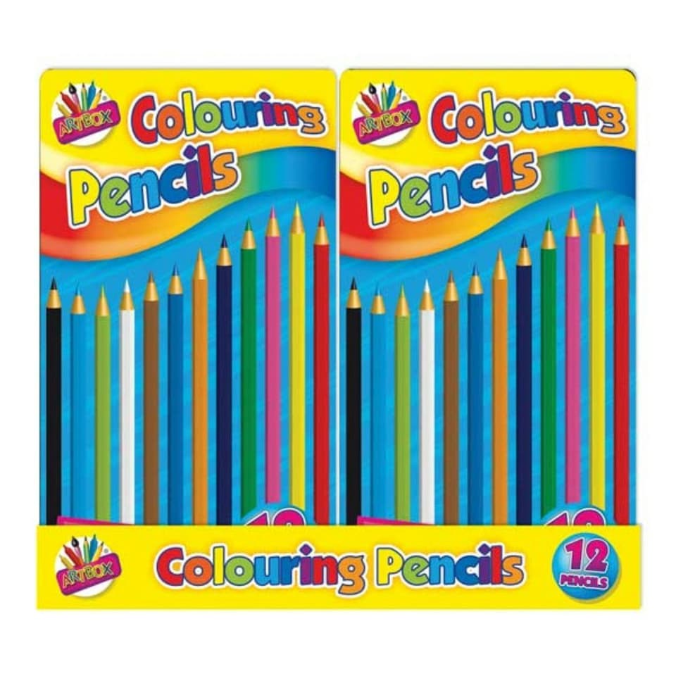 image 1 of 12 Full Size Colouring Pencils in Tin Box