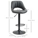 image 7 of HOMCOM Barstools Set of 2 Adjustable Swivel Height Gas Lift PU Leather Chairs