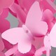 image 2 of ValueLights Modern Bright Pink Butterfly Girl's Ceiling Pendant Lamp Shade