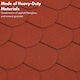 image 9 of Premium Asphalt Roof Shingles - Fish Scales Design 80 x 31.5 cm Weather Resistant Roofing Felt (25 Pcs)