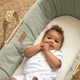 image 4 of Clair de Lune Organic Palm Moses Basket With Rocking Stand - Sage
