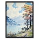 image 1 of Scenic Lake District Landscape Autumn Trees Black Framed Wall Art Print A4
