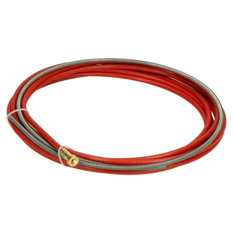 image 1 of P.C. Liner Wire 1.0 - 1.2mm x 4M Welding Red Steel Plastic Coated MIG Torch