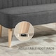 image 8 of HOMCOM Linen-Feel Double Sofa w/ Wood Frame Padding Back, Grey