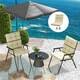 image 10 of Outsunny 2pc Outdoor Seat Cushion with Backrest, Ties, for Garden, Beige 