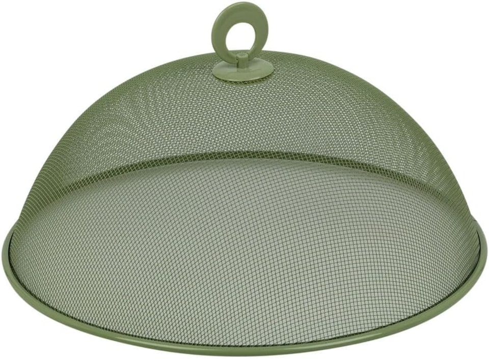 image 1 of Large Round Metal Mesh Food Cover Cake Dome Protector Outdoors Reusable Lid | Multi | Multicoloured | 2 of each colour