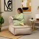 image 2 of icon Otto Natural Corduroy Lounger Bean Bag Chair Cream