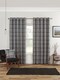 image 1 of Carnoustie Eyelet Blackout Curtains - Grey - 168cm x 229cm