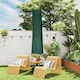 image 5 of Outsunny Garden Parasol Cover, Outdoor Cantilever Banana Umbrella Protector | Green | Green | 240 x 48/70 cm