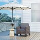 image 9 of Outsunny Single Seater Rattan Garden Armchair, PE Wicker Rattan Chair with Armrests and Cushions, Garden Chair with Galvanised Steel Frame for Conservatory, Porch, Dark Grey | Grey | One Size