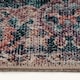 image 4 of KUKOON Red Teal Floral Medallion Non Slip Washable Low Pile Rug 120cm x 170cm Multi