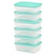 image 2 of 8 x 1L Clear Plastic Food Containers Freezer, Microwave & Dishwasher Safe Complete With Airtight Lids