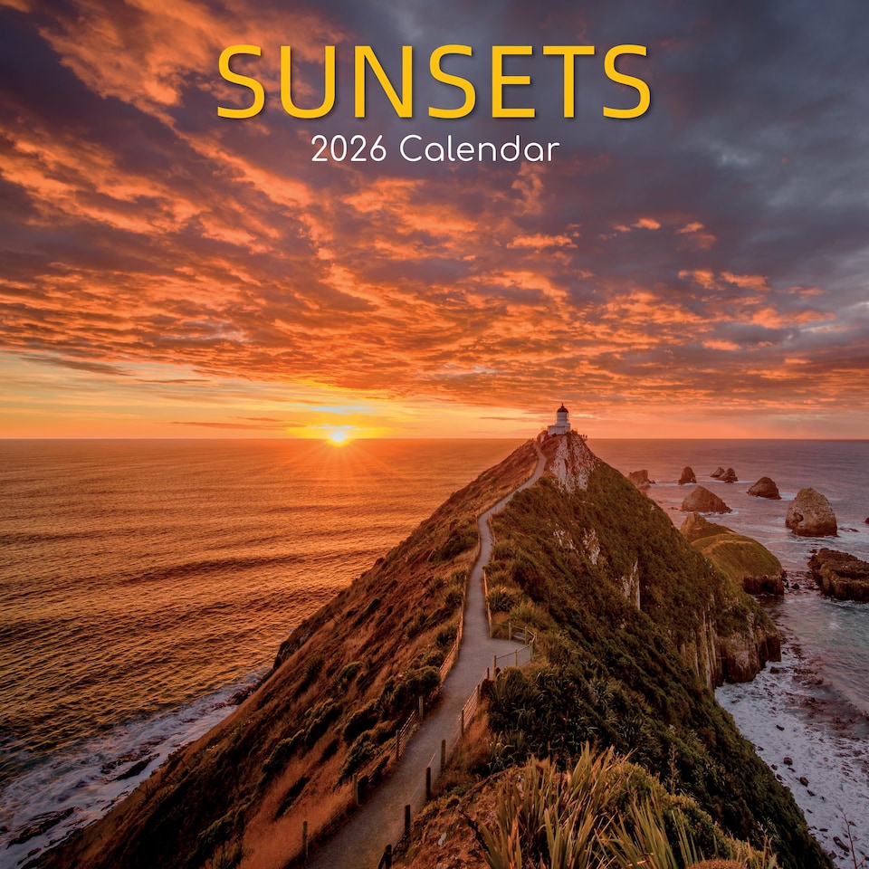 2026 Square Wall Calendar - Sunsets