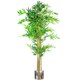 image 1 of 150cm (5ft) Realistic Artificial Bamboo Plants Trees - XL with Silver Metal Planter | Green | 5ft