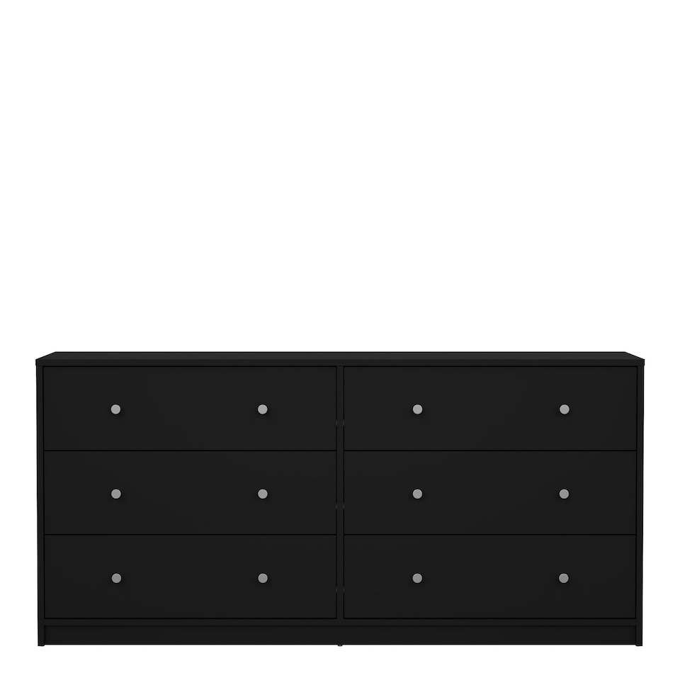 image 1 of May Chest of 6 Drawers (3+3) in Black