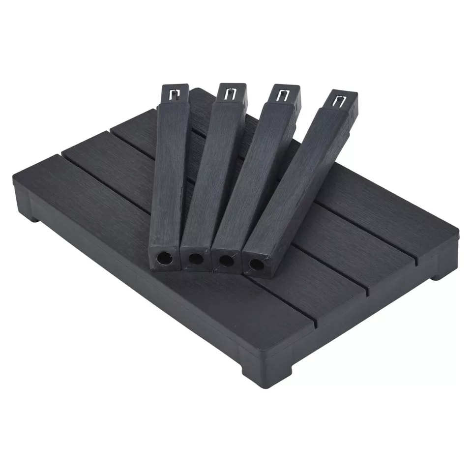 image 1 of Black Weatherproof Plastic Garden Table